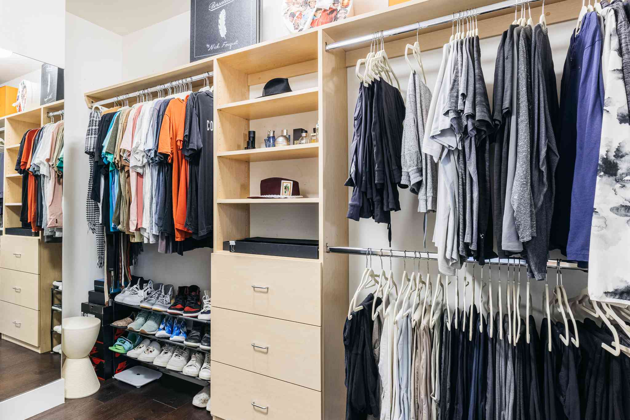 Budget Friendly Closet Organizer Using Tension Rods (4)