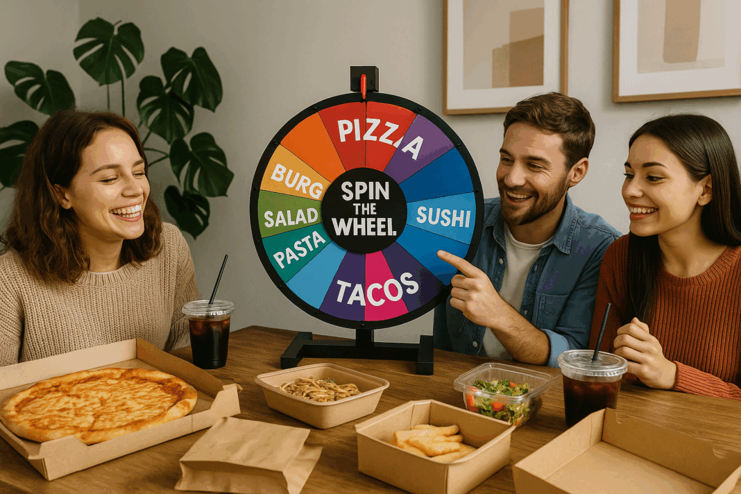 Spin the Wheel Food Choice Game for Friend Groups